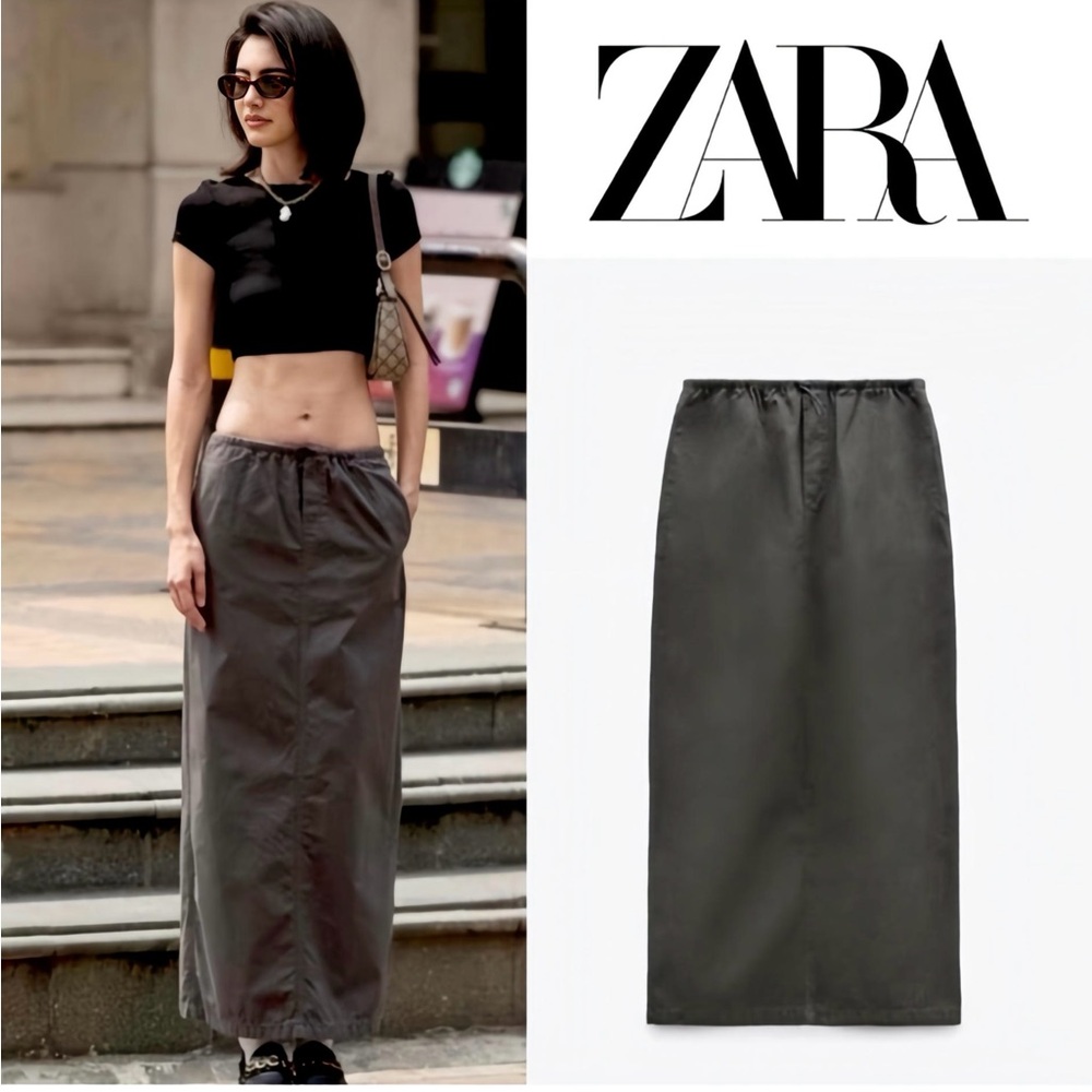 Zara Women's Gray Pencil Skirt - Picture 1 of 8